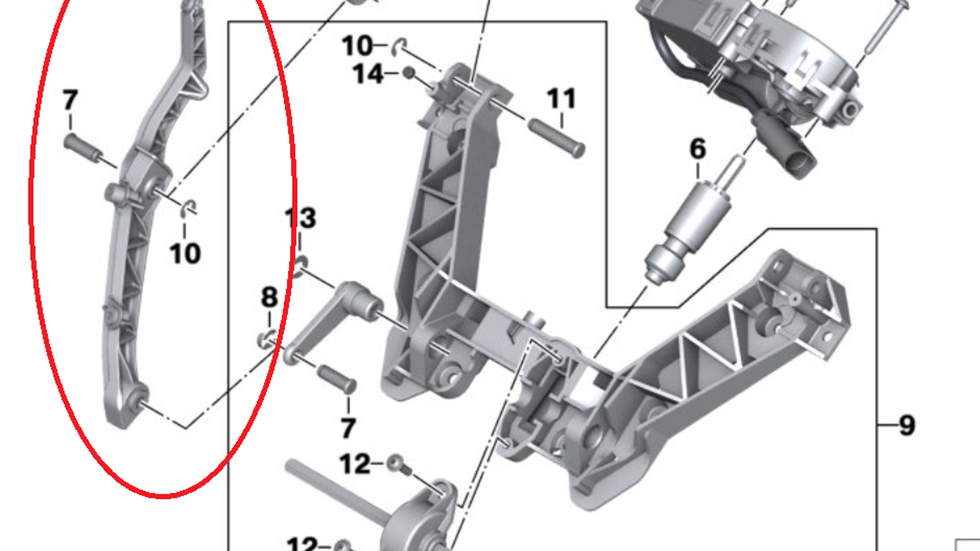 Крепление ветрозащитного щитка Л 46637681427